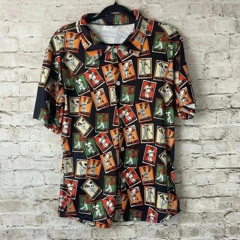 2023 San Francisco Giants Men's Medium Legends Aloha Hawaiian Button Down Shirt